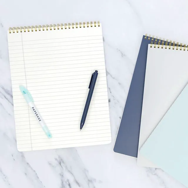 Alt view image 7 of 7 - Top Bound Spiral Notebook, 3 Pack, Lined Notepad, (Raspberry/Marigold/Mint), 70 Sheets (140 Pages) Per Notebook, Wide/Legal Ruled, 8.5 inches x 11 inches