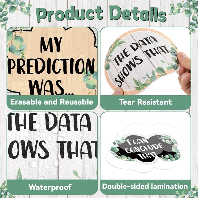 Alt view image 3 of 7 - Eucalyptus Science Bulletin Board Set Classroom Decorations Science Talk Bulletin Board Decorations Educational Paper Cutouts for Elementary Middle School Wall Decor Back to School Teacher Supplies