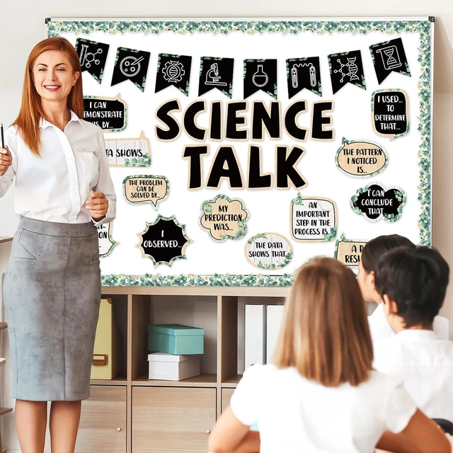 Alt view image 4 of 7 - Eucalyptus Science Bulletin Board Set Classroom Decorations Science Talk Bulletin Board Decorations Educational Paper Cutouts for Elementary Middle School Wall Decor Back to School Teacher Supplies