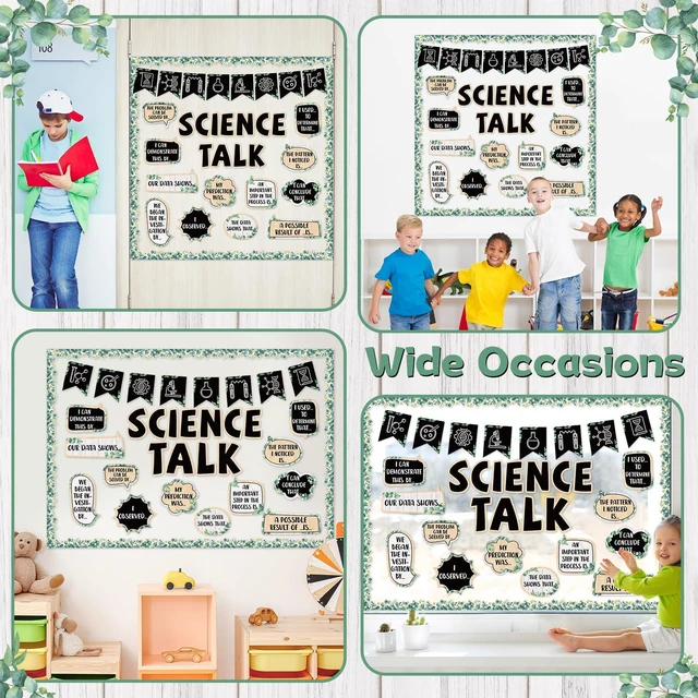 Alt view image 6 of 7 - Eucalyptus Science Bulletin Board Set Classroom Decorations Science Talk Bulletin Board Decorations Educational Paper Cutouts for Elementary Middle School Wall Decor Back to School Teacher Supplies
