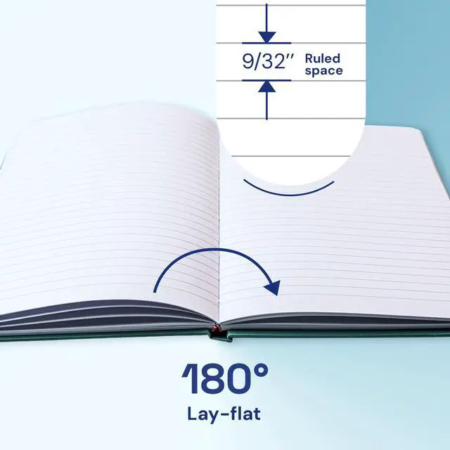 Alt view image 3 of 7 - A4 Lined Journal Notebooks 3 Pack, 8.5 x 11 College Ruled Journal Notebooks, 160 Pages, Lined Notebooks for Thick Paper, Large Notebook, Black, Red, Blue