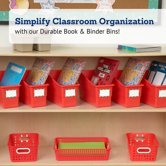 Alt view image 2 of 6 - Durable Book & Binder Holders - 6 Pack - Red