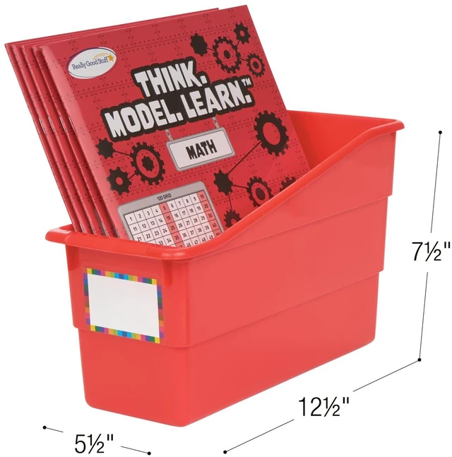 Alt view image 3 of 6 - Durable Book & Binder Holders - 6 Pack - Red