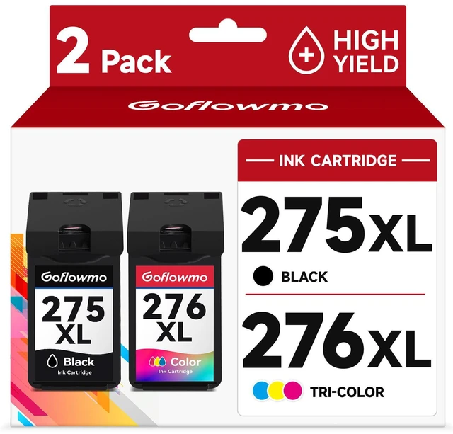 Main image of 275XL 276XL Ink Cartridge Compatible for Canon PG-275 CL-276 XL Black Color for Cannon TR4720 TR4700 TR4722 TS3522 TS3500 TS3720 TS3722 Printer Ink Cartridge High Yield for PG275 CL276 XL combo pack