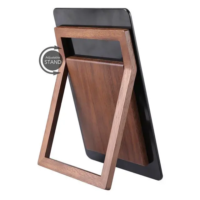 Alt view image 2 of 7 - Desktop Black Glass Dry Erase Whiteboard with Reversible Wood Stand, Small Portable White Board Easel for Desk, Reusable Desk Notepad 9.5"x6.7" for Office, Home, School, Marker&Eraser Included