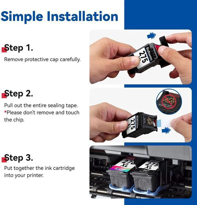 Alt view image 5 of 6 - 275XL 276XL Ink Cartridge Compatible for Canon PG-275 CL-276 XL Black Color for Cannon TR4720 TR4700 TR4722 TS3522 TS3500 TS3720 TS3722 Printer Ink Cartridge High Yield for PG275 CL276 XL combo pack
