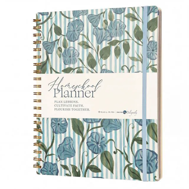 Main image of Homeschool Planner 8.5" x 11", Hard Cover Spiral Bound Designed in Partenership with Teach Them Diligently, Undated Weekly & Monthly Organizer, Spiral Bound