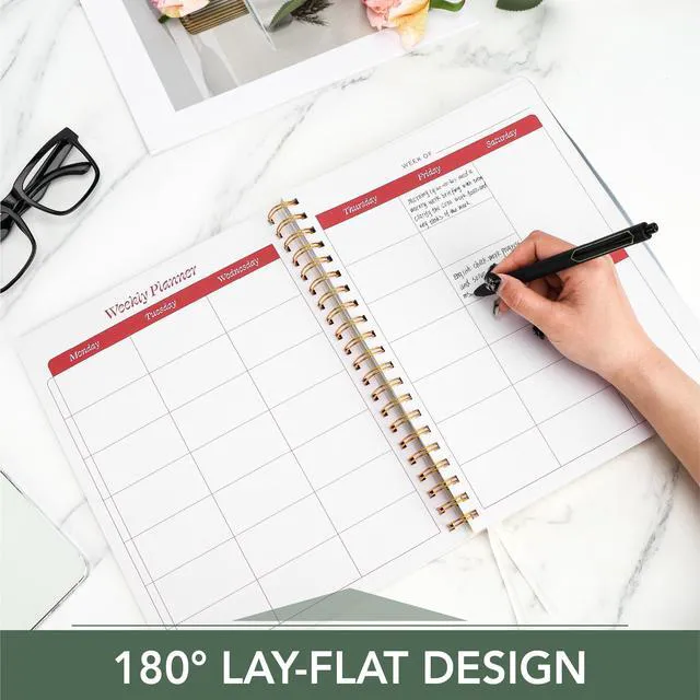 Alt view image 4 of 7 - Homeschool Planner 8.5" x 11", Hard Cover Spiral Bound Designed in Partenership with Teach Them Diligently, Undated Weekly & Monthly Organizer, Spiral Bound
