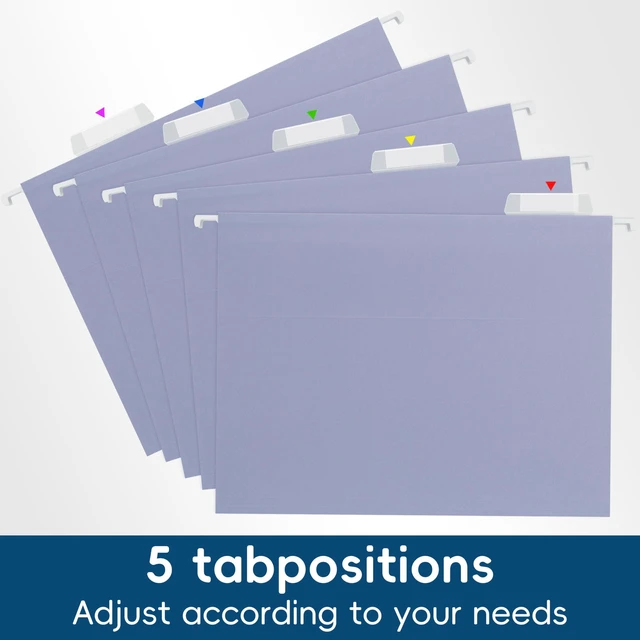 Alt view image 7 of 7 - Hanging File Folders,Purple 25 Pack Letter Size File Folders with 1/5-cut Tabs,Office Essentials for Filing Cabinet & Desk Storage