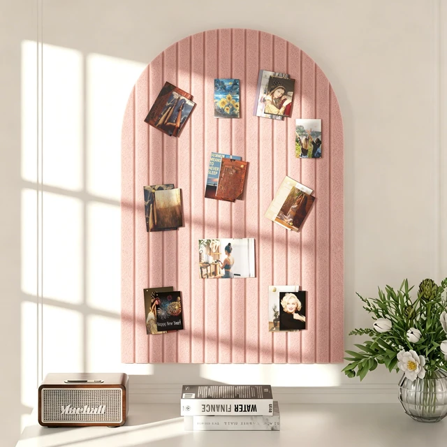 Main image of Felt Bulletin Board 35" x 24", Cork Board Alternative with 30 Push Pins 3 Customizable Modular Decorative Felt Pin Board, Vision Board for Office Home Bedroom Wall Decor, Photo Picture Display