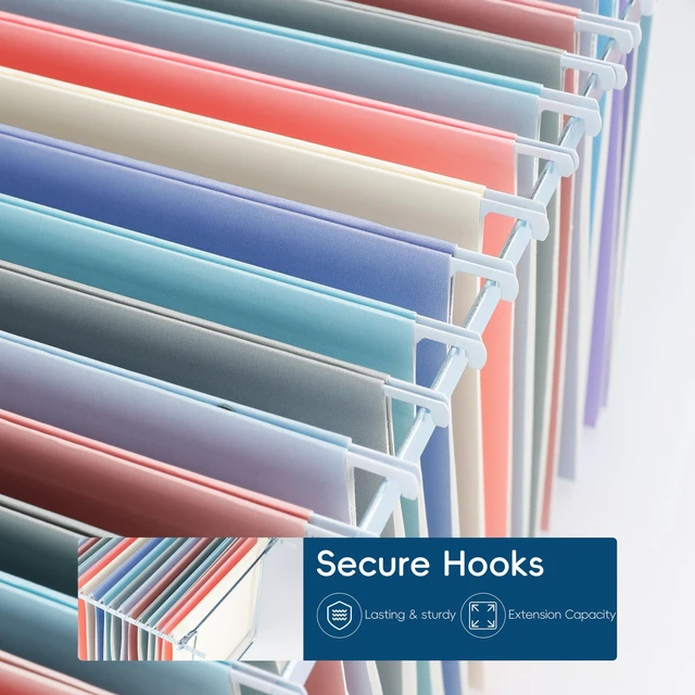 Alt view image 5 of 7 - Hanging File Folders,Purple 25 Pack Letter Size File Folders with 1/5-cut Tabs,Office Essentials for Filing Cabinet & Desk Storage