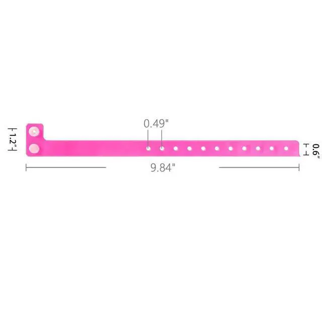 Alt view image 4 of 7 - Plastic Wristbands Neon Pink 500 Pack, Viny Wristbands for Events Disposable Event Wristbands, Waterproof Security, Colored Identification Wristbands for Party, Concert, Bar, Club, Festival