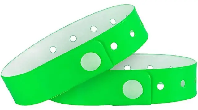 Main image of Plastic Wristbands Neon Green 500 Pack, Viny Wristbands for Events Disposable Event Wristbands, Waterproof Security, Colored Identification Wristbands for Party, Concert, Bar, Club, Festival