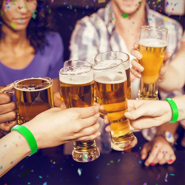 Alt view image 5 of 6 - Plastic Wristbands Neon Green 500 Pack, Viny Wristbands for Events Disposable Event Wristbands, Waterproof Security, Colored Identification Wristbands for Party, Concert, Bar, Club, Festival