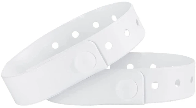 Main image of Plastic Wristbands White 500 Pack, Viny Wristbands for Events Disposable Event Wristbands, Waterproof Security, Colored Identification Wristbands for Party, Concert, Bar, Club, Festival