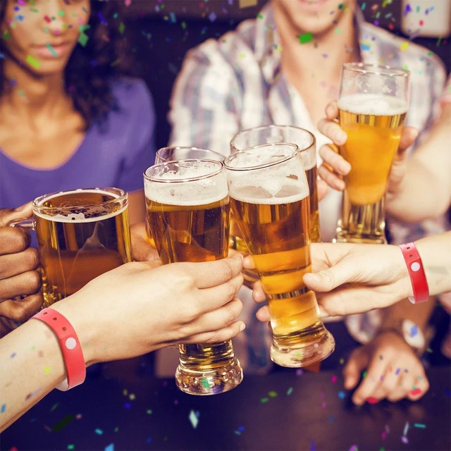 Alt view image 6 of 7 - Plastic Wristbands Red 500 Pack, Viny Wristbands for Events Disposable Event Wristbands, Waterproof Security, Colored Identification Wristbands for Party, Concert, Bar, Club, Festival