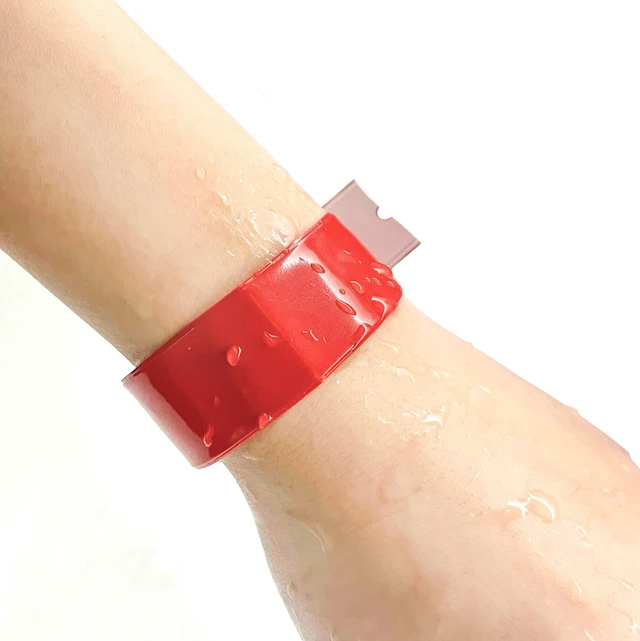 Alt view image 4 of 7 - Plastic Wristbands Red 500 Pack, Viny Wristbands for Events Disposable Event Wristbands, Waterproof Security, Colored Identification Wristbands for Party, Concert, Bar, Club, Festival