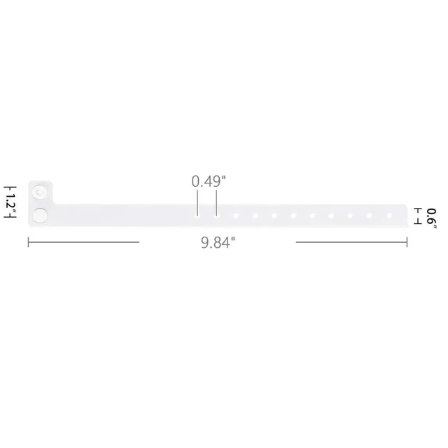 Alt view image 2 of 6 - Plastic Wristbands White 500 Pack, Viny Wristbands for Events Disposable Event Wristbands, Waterproof Security, Colored Identification Wristbands for Party, Concert, Bar, Club, Festival