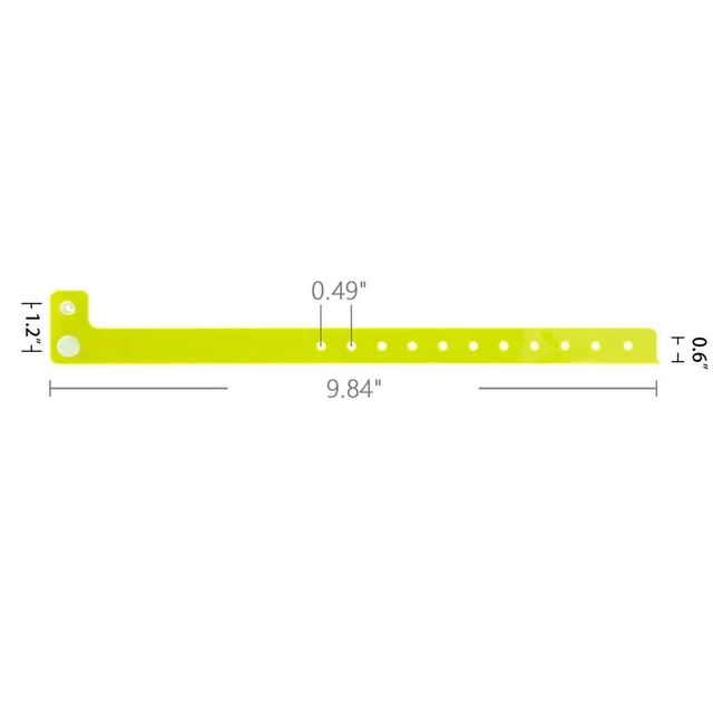Alt view image 2 of 6 - Plastic Wristbands Neon Yellow 500 Pack, Viny Wristbands for Events Disposable Event Wristbands, Waterproof Security, Colored Identification Wristbands for Party, Concert, Bar, Club, Festival