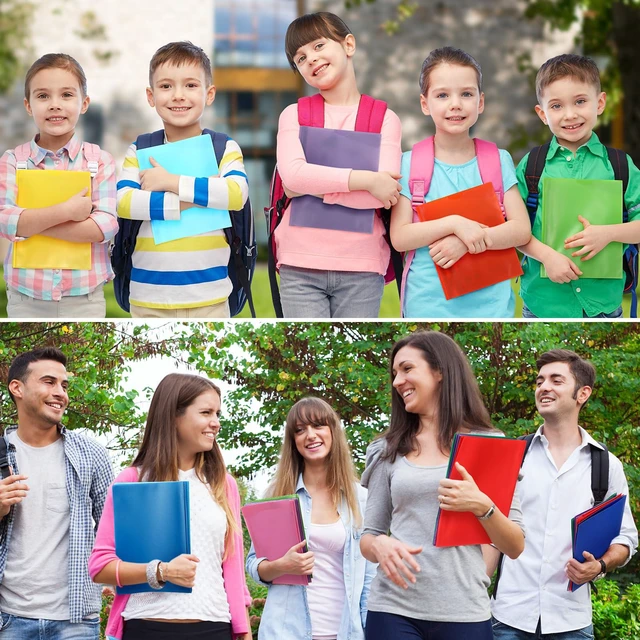 Alt view image 6 of 7 - 48 Plastic Folders with 3 Prongs Bulk, Stylish Colors Heavy Duty Folders with Clear Front Pockets and Card Slots Folder with Fasteners Fit Letter-size Paper for Work School Office