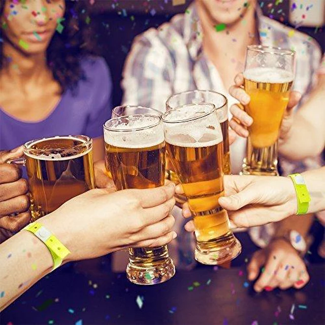 Alt view image 6 of 6 - Plastic Wristbands Neon Yellow 500 Pack, Viny Wristbands for Events Disposable Event Wristbands, Waterproof Security, Colored Identification Wristbands for Party, Concert, Bar, Club, Festival