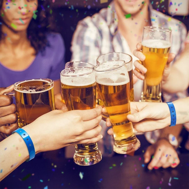 Alt view image 5 of 6 - Plastic Wristbands Neon Blue 500 Pack, Viny Wristbands for Events Disposable Event Wristbands, Waterproof Security, Colored Identification Wristbands for Party, Concert, Bar, Club, Festival