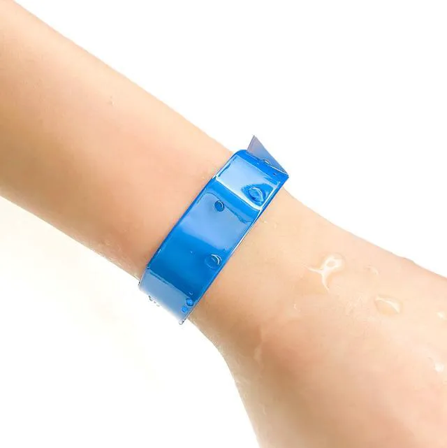 Alt view image 4 of 6 - Plastic Wristbands Neon Blue 500 Pack, Viny Wristbands for Events Disposable Event Wristbands, Waterproof Security, Colored Identification Wristbands for Party, Concert, Bar, Club, Festival