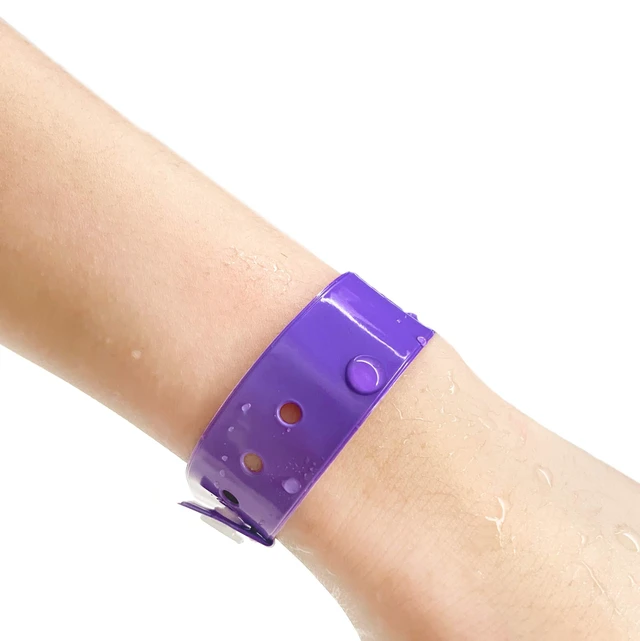 Alt view image 4 of 6 - Plastic Wristbands Neon Purple 500 Pack, Viny Wristbands for Events Disposable Event Wristbands, Waterproof Security, Colored Identification Wristbands for Party, Concert, Bar, Club, Festival