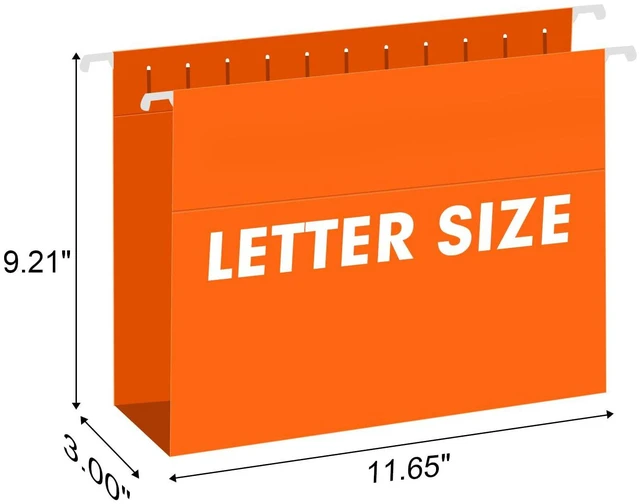 Alt view image 2 of 7 - Extra Capacity Hanging File Folders, 60 Pack Letter Size Reinforced Hanging Folders with Heavy Duty 3 Inch Expansion for Bulky Files, Filing Cabinet, Adjustable Tabs, Assorted Colors