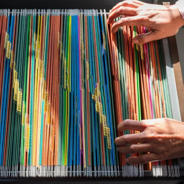Alt view image 7 of 7 - Extra Capacity Hanging File Folders, 60 Pack Letter Size Reinforced Hanging Folders with Heavy Duty 3 Inch Expansion for Bulky Files, Filing Cabinet, Adjustable Tabs, Assorted Colors