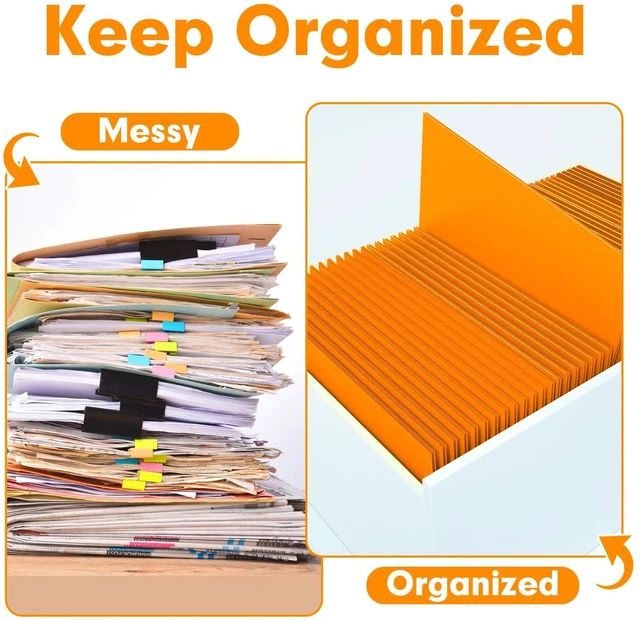 Alt view image 3 of 7 - Two Pocket Folders, Paper Folders with Pockets, 50 Pack, Orange 2 Pocket Folders Fit Letter Size Paper, Paper File Folder for School Office Home Business
