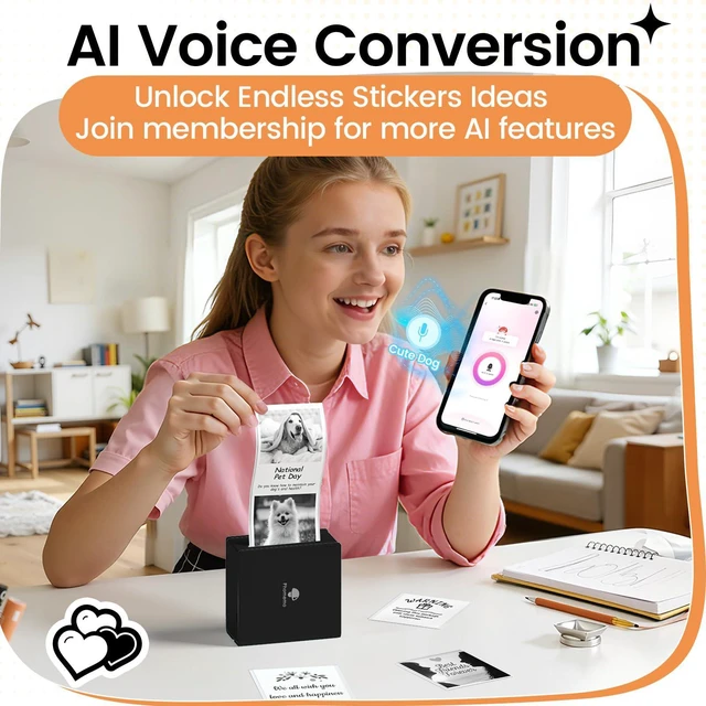 Alt view image 5 of 7 - Sticker Printer, Bluetooth Thermal Mini Printer for DIY and Study M02 Mini Printer Sticker Maker, Sticker Printer Maker for Diaries/Photos, Portable Label Maker for Home/Travel, Black