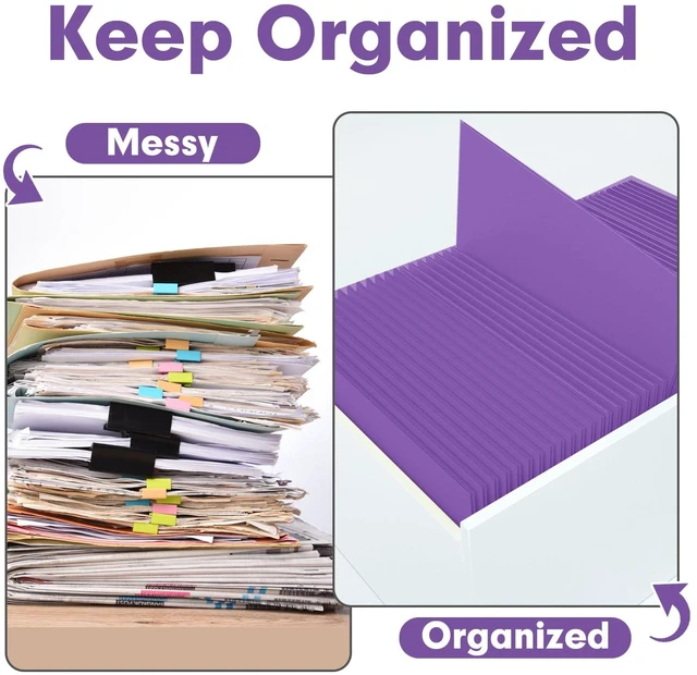 Alt view image 3 of 7 - Two Pocket Folders, Paper Folders with Pockets, 50 Pack, Purple 2 Pocket Folders Fit Letter Size Paper, Paper File Folder for School Office Home Business