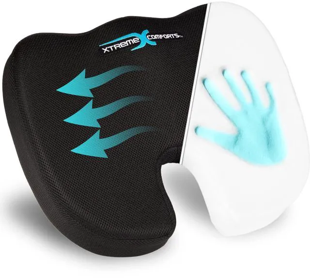 Main image of Seat Cushion, Tailbone Relaxer - Coccyx Cushion for Tailbone Pain Desk, Wheelchair & Car Use - Back Support Pillow for Chair