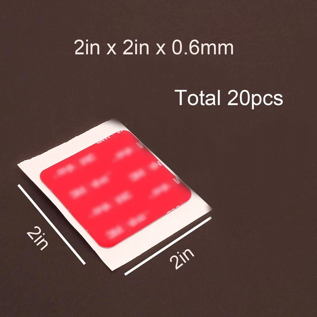 Alt view image 2 of 6 - Double Sided Tape Heavy Duty 20pcs 2in x 2in Mounting Tape Pad Sticker Strong Adhesive Tape Waterproof Foam Tape for Indoor and Outdoor