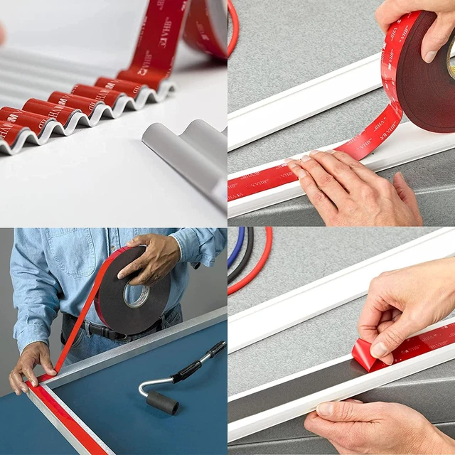 Alt view image 4 of 6 - Double Sided Tape Heavy Duty 20pcs 2in x 2in Mounting Tape Pad Sticker Strong Adhesive Tape Waterproof Foam Tape for Indoor and Outdoor