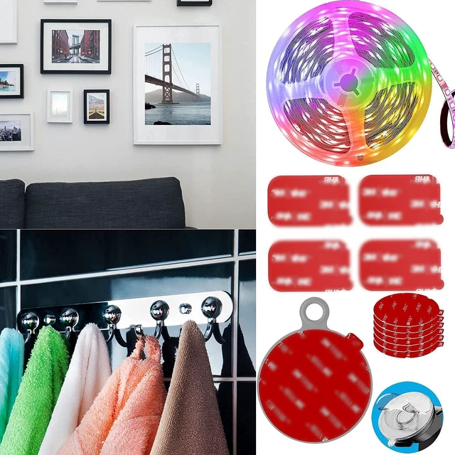 Alt view image 5 of 6 - Double Sided Tape Heavy Duty 20pcs 2in x 2in Mounting Tape Pad Sticker Strong Adhesive Tape Waterproof Foam Tape for Indoor and Outdoor