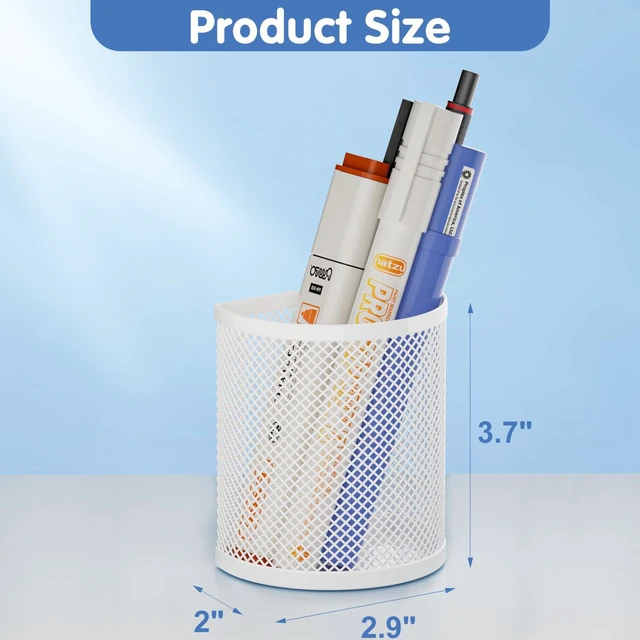 Alt view image 2 of 6 - Magnetic Pencil Holder, 2 Pack Metal School Locker Organizer Locker Organizer Accessories, Powerful Magnet Pen Holder for Whiteboard,Refrigerator,Locker,Kitchen,Home,and Office White