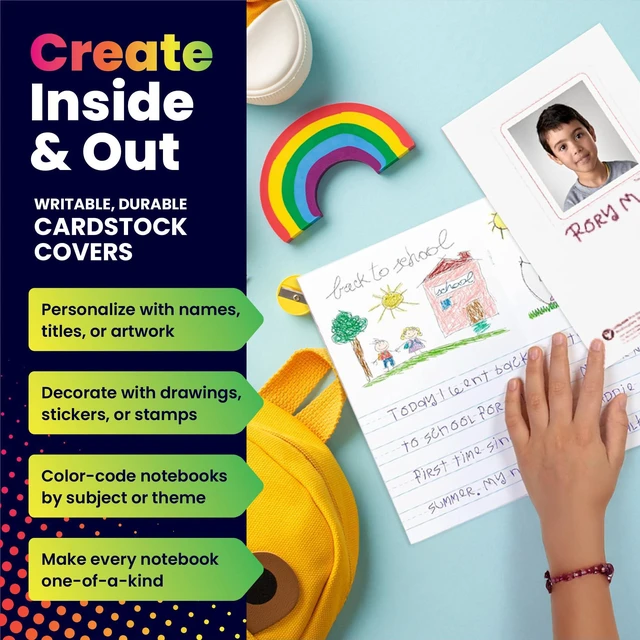 Alt view image 3 of 6 - Half Blank Books for Kids to Write Stories & Illustrate Bulk 48 Pack 5.5" x 8.5" A5 Primary Journal for Grades K-2, Preschool/Kindergarten Notebook with Picture Space 24 Pages, White