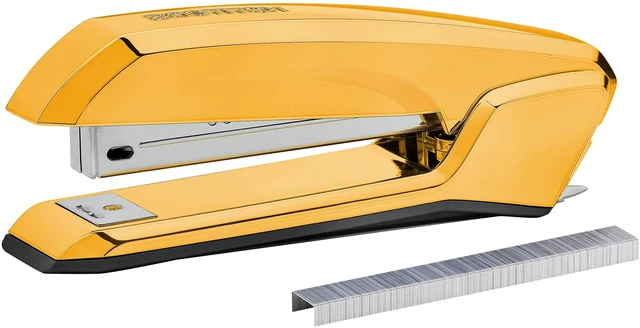 Main image of Office Ascend 3 in 1 Stapler Integrated Remover & Staple Storage, 420 Staples Included, 20 Sheet Capacity, Lightweight, Gold Chrome