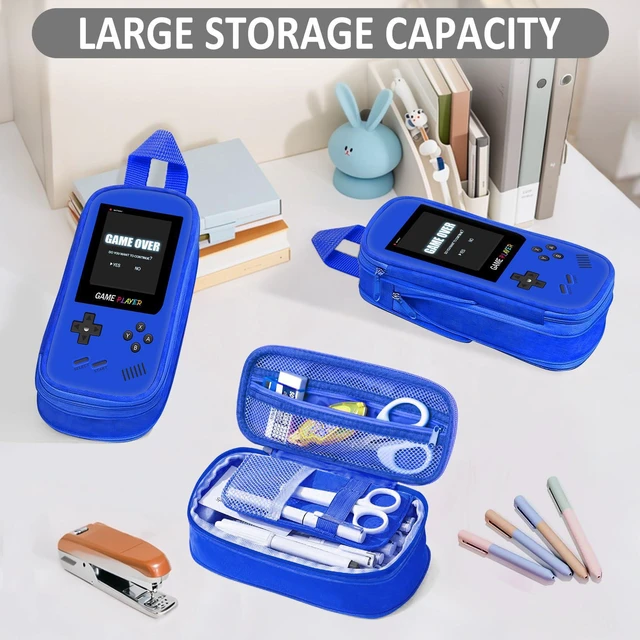 Alt view image 2 of 7 - Gamer Pencil Case for Boys - Large Boys Pencil Pouch for School Supplies, Portable Video Game Pen Bag with Zipper, Big Capacity Pen Box, Compartments Stationary Organizer for Kids Teens Adults