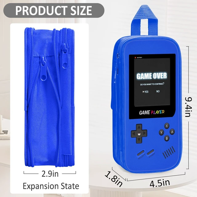 Alt view image 4 of 7 - Gamer Pencil Case for Boys - Large Boys Pencil Pouch for School Supplies, Portable Video Game Pen Bag with Zipper, Big Capacity Pen Box, Compartments Stationary Organizer for Kids Teens Adults
