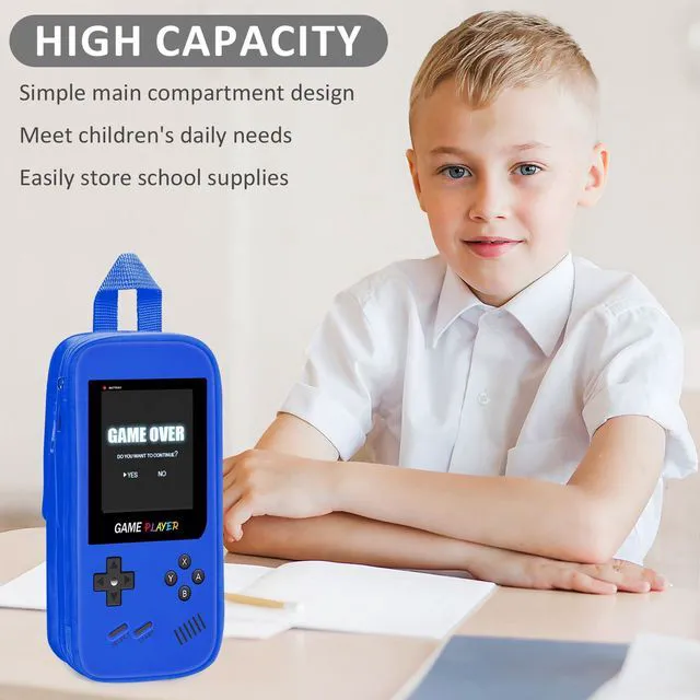 Alt view image 6 of 7 - Gamer Pencil Case for Boys - Large Boys Pencil Pouch for School Supplies, Portable Video Game Pen Bag with Zipper, Big Capacity Pen Box, Compartments Stationary Organizer for Kids Teens Adults