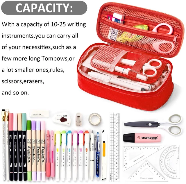 Alt view image 5 of 7 - Gamer Pencil Case for Boys - Large Boys Pencil Pouch for School Supplies, Portable Video Game Pen Bag with Zipper, Big Capacity Pen Box, Compartments Stationary Organizer for Kids Teens Adults