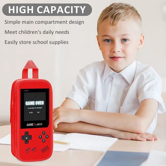 Alt view image 6 of 7 - Gamer Pencil Case for Boys - Large Boys Pencil Pouch for School Supplies, Portable Video Game Pen Bag with Zipper, Big Capacity Pen Box, Compartments Stationary Organizer for Kids Teens Adults