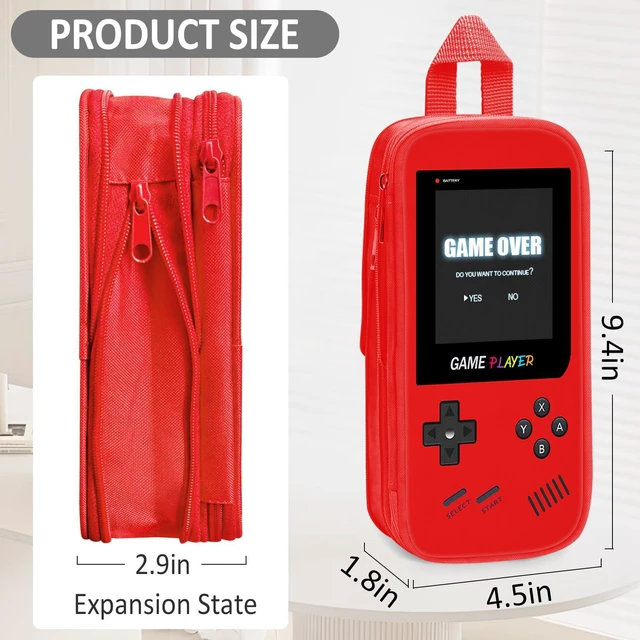 Alt view image 4 of 7 - Gamer Pencil Case for Boys - Large Boys Pencil Pouch for School Supplies, Portable Video Game Pen Bag with Zipper, Big Capacity Pen Box, Compartments Stationary Organizer for Kids Teens Adults