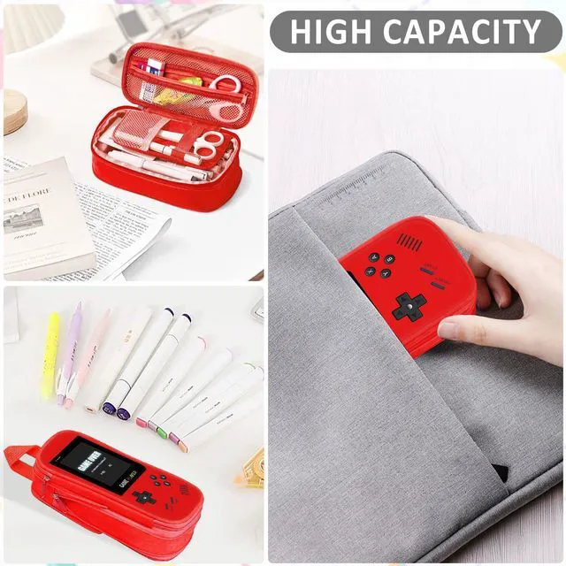 Alt view image 7 of 7 - Gamer Pencil Case for Boys - Large Boys Pencil Pouch for School Supplies, Portable Video Game Pen Bag with Zipper, Big Capacity Pen Box, Compartments Stationary Organizer for Kids Teens Adults