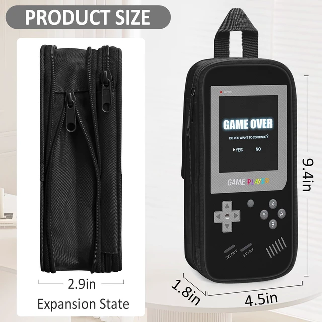 Alt view image 4 of 7 - Gamer Pencil Case for Boys - Large Boys Pencil Pouch for School Supplies, Portable Video Game Pen Bag with Zipper, Big Capacity Pen Box, Compartments Stationary Organizer for Kids Teens Adults