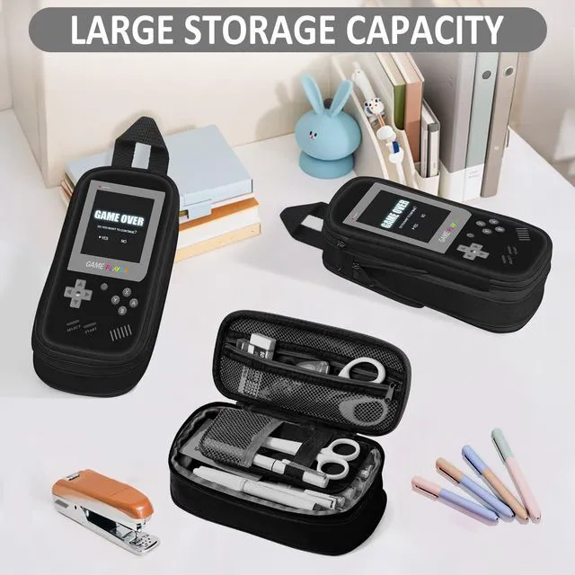 Alt view image 2 of 7 - Gamer Pencil Case for Boys - Large Boys Pencil Pouch for School Supplies, Portable Video Game Pen Bag with Zipper, Big Capacity Pen Box, Compartments Stationary Organizer for Kids Teens Adults