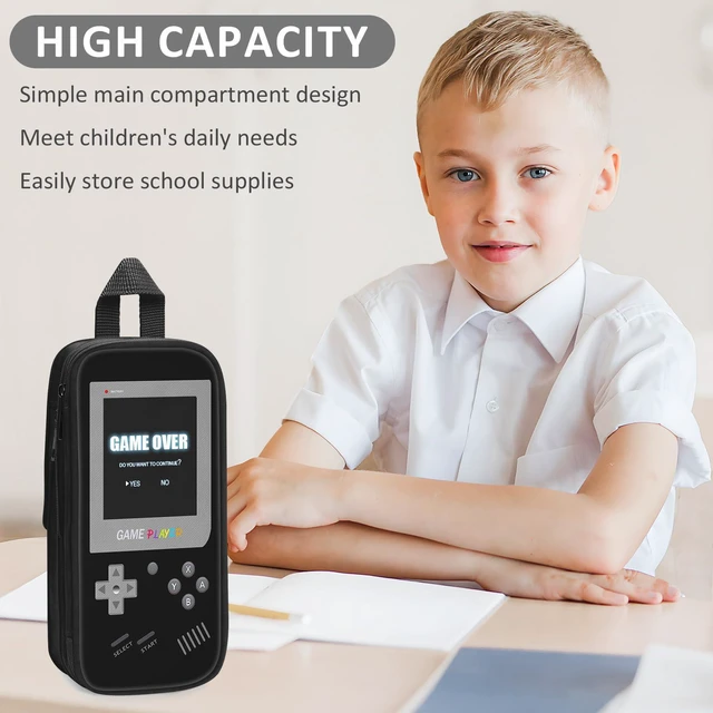 Alt view image 6 of 7 - Gamer Pencil Case for Boys - Large Boys Pencil Pouch for School Supplies, Portable Video Game Pen Bag with Zipper, Big Capacity Pen Box, Compartments Stationary Organizer for Kids Teens Adults